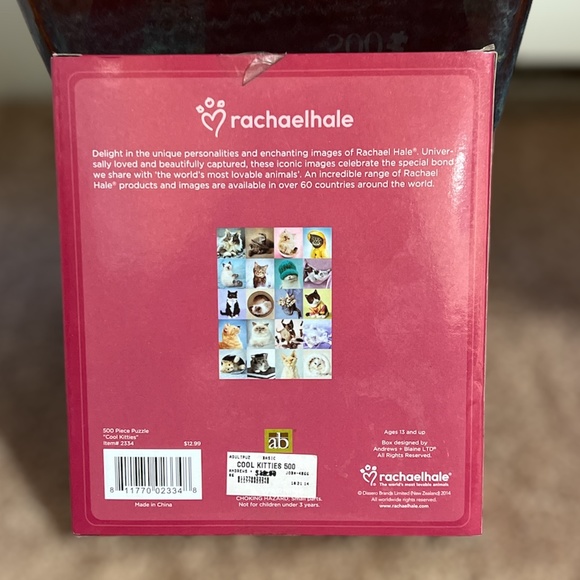 NIB Rachael Hale "Cool Kitties" NIB 500 piece puzzle - Picture 2 of 2